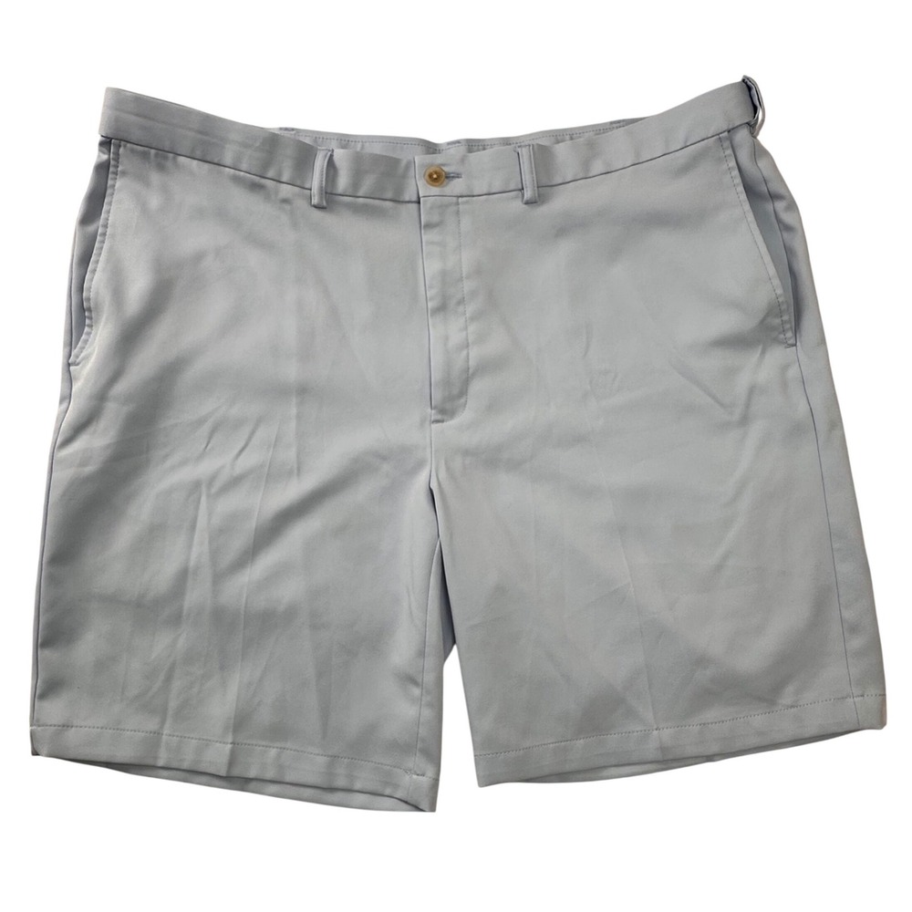 Haggar Cool 18 Pro Mens Light‎ Blue Performance Golf Shorts Size 44 Flat Front